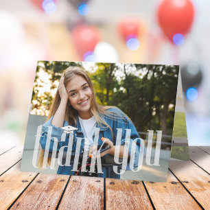 Modern Afstuderen Foto Custom Bedankkaart