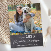 Modern Afstuderen Foto Custom Chalkboard Afstudere Aankondigingskaart