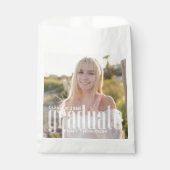 Modern Afstuderen Foto Custom Party Bedankzakje (Voorkant)