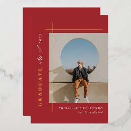 Modern Afstuderen foto Folie Uitnodiging