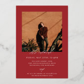 Modern Afstuderen foto Folie Uitnodiging (Achterkant)