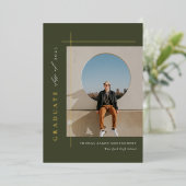 Modern Afstuderen foto Folie Uitnodiging (Staand Voorkant)