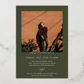 Modern Afstuderen foto Folie Uitnodiging (Achterkant)