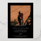 Modern Afstuderen foto Folie Uitnodiging (Achterkant)