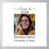 Modern Afstuderen Foto Gast Signature Poster (Voorkant)