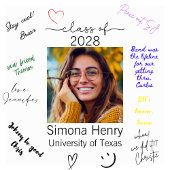 Modern Afstuderen Foto Gast Signature Poster