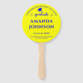 Modern Afstuderen foto geel Afstuderen Handwaaier (Achterkant)