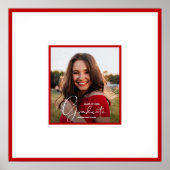 Modern Afstuderen Foto Handtekening Scarlet Poster (Voorkant)