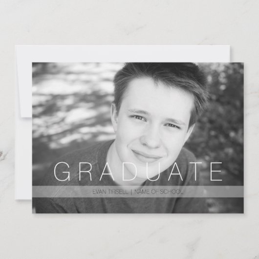 Modern Afstuderen Foto met aankondiging en Partij (Voorkant)