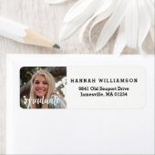 Modern Afstuderen foto retour adreslabels Etiket (Insitu)