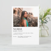 Modern Afstuderen Foto RN Verpleegkundige Afstudee Kaart (Staand voorkant)