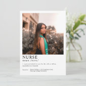 Modern Afstuderen Foto RN Verpleegkundige Afstudee Kaart (Staand voorkant)