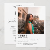 Modern Afstuderen Foto RN Verpleegkundige Afstudee Kaart (Voorkant / Achterkant)