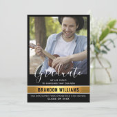 Modern Afstuderen Fotoaankondiging & partijuitnodi Aankondiging (Staand voorkant)