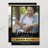 Modern Afstuderen Fotoaankondiging & partijuitnodi Aankondiging (Voorkant / Achterkant)