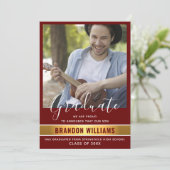 Modern Afstuderen Fotoaankondiging & partijuitnodi Aankondiging (Staand voorkant)