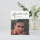 Modern Afstuderen fotoafstudeerfeest Briefkaart (Staand voorkant)