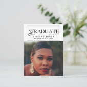 Modern Afstuderen fotoafstudeerfeest Briefkaart (Staand voorkant)
