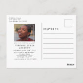 Modern Afstuderen fotoafstudeerfeest Briefkaart (Achterkant)