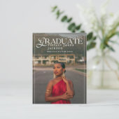 Modern Afstuderen fotoafstudeerfeest Briefkaart (Staand voorkant)