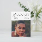 Modern Afstuderen fotoafstudeerfeest Briefkaart (Staand voorkant)