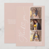 Modern Afstuderen Fotocollage Klasse van 2024 Bedankkaart (Voorkant / Achterkant)