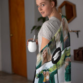 Modern afstuderen fotocollage zwart afstuderen fleece deken