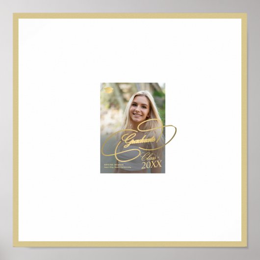 Modern afstuderen fotohandtekening handtekening ha poster (Voorkant)