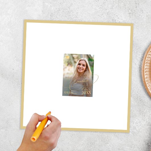 Modern afstuderen fotohandtekening handtekening ha poster