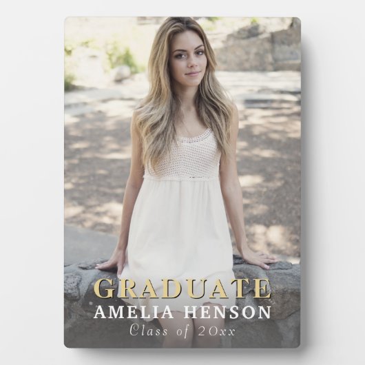 Modern Afstuderen Full Photo Afstuderen Fotoplaat (voorkant)