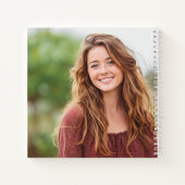 Modern Afstuderen gastenboek met foto Notitieboek (Achterkant)