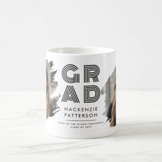 Modern Afstuderen geborsteld 2 foto Afstudeerder C Koffiemok (Center)