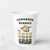 Modern Afstuderen Gefeliciteerd Afstudeerder Naam  Papieren Bekers (Achterkant)