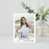 Modern Afstuderen Gepersonaliseerd Bedankt Briefka Briefkaart (Staand voorkant)