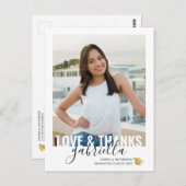 Modern Afstuderen Gepersonaliseerd Bedankt Briefka Briefkaart (Voorkant / Achterkant)