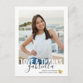 Modern Afstuderen Gepersonaliseerd Bedankt Briefka Briefkaart (Voorkant)