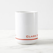 Modern Afstuderen gepersonaliseerd rood script Koffiemok (Center)