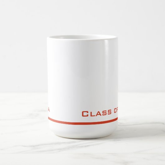 Modern Afstuderen gepersonaliseerd rood script Koffiemok (Center)