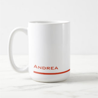 Modern Afstuderen gepersonaliseerd rood script Koffiemok