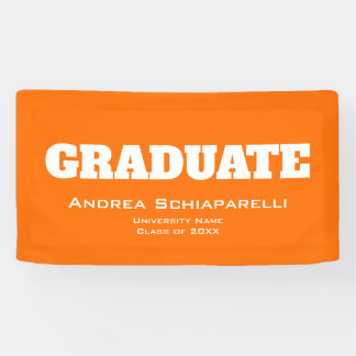 Modern Afstuderen Gepersonaliseerd Sinaasappel Ind Spandoek