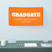 Modern Afstuderen Gepersonaliseerd Sinaasappel Ind Spandoek (Beurs)