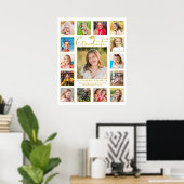 Modern Afstuderen Gold 15 fotocollage Poster (Thuiskantoor)