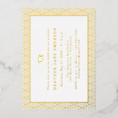 Modern Afstuderen Gold Folie Uitnodiging (Voorkant)