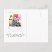 Modern Afstuderen Gold Lijst Foto Afstuderen Aankondigingskaart (Achterkant)