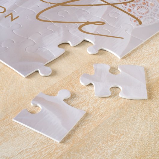 Modern Afstuderen Gold Script Photo Afstuderen Legpuzzel (Zijkant)