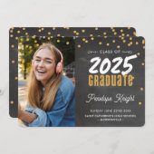 MODERN AFSTUDEREN gouden glitter confetti krijtbor Kaart (Voorkant / Achterkant)