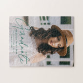 Modern Afstuderen Groen Afstuderen van de Foto van Legpuzzel (Horizontaal)