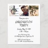 Modern Afstuderen Hand Lettered 4 Photo Party Invi (Achterkant)