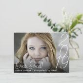 Modern Afstuderen | Hand Letterige Script-foto Aankondiging (Staand voorkant)