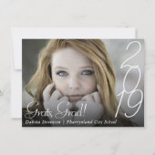 Modern Afstuderen | Hand Letterige Script-foto Aankondiging (Voorkant)